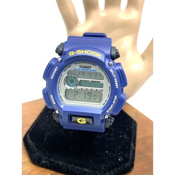 Casio Men's Watch G-Shock DW9052 Quartz Blue Resin Digital Sport 44mm 3232 - Picture 14 of 15